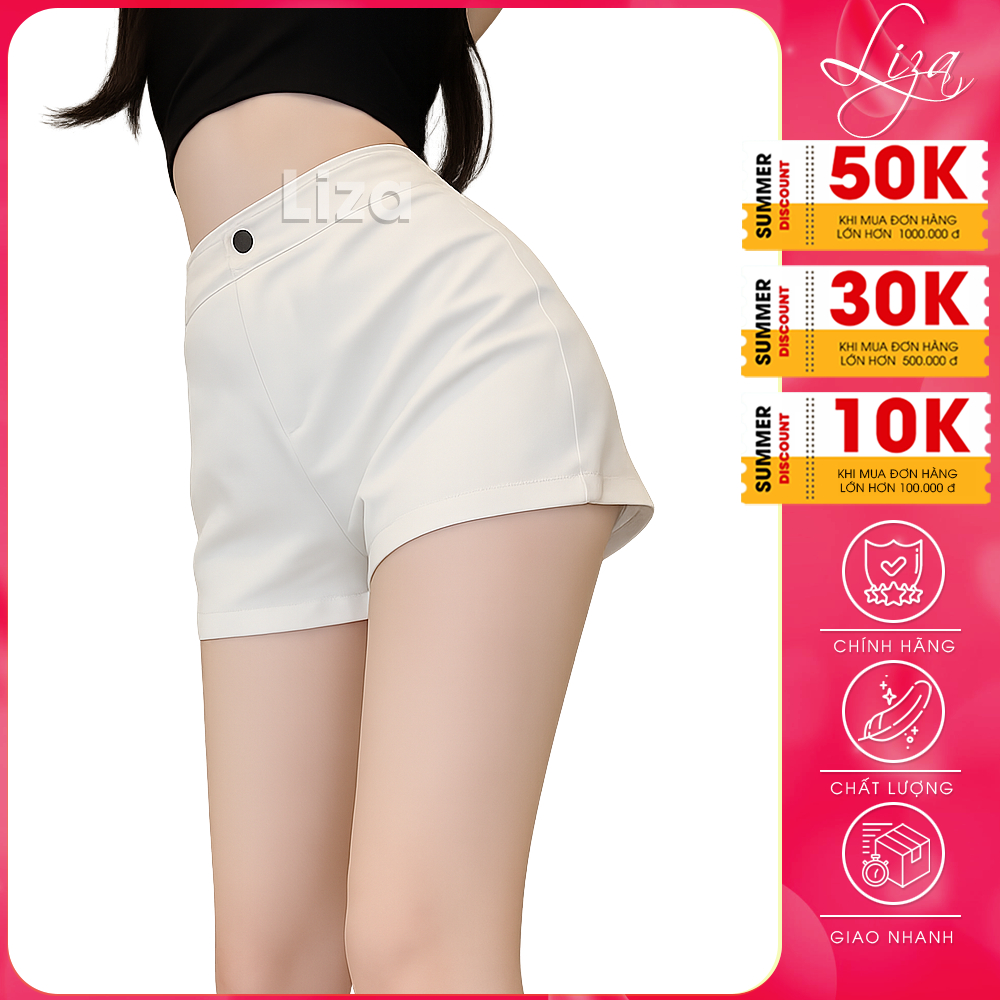 Quần Short Nữ Cạp Cao Co Giãn Dasinoo Dáng Ôm Vải Umi Hàn Cao Cấp Lên Dáng Siêu Xinh