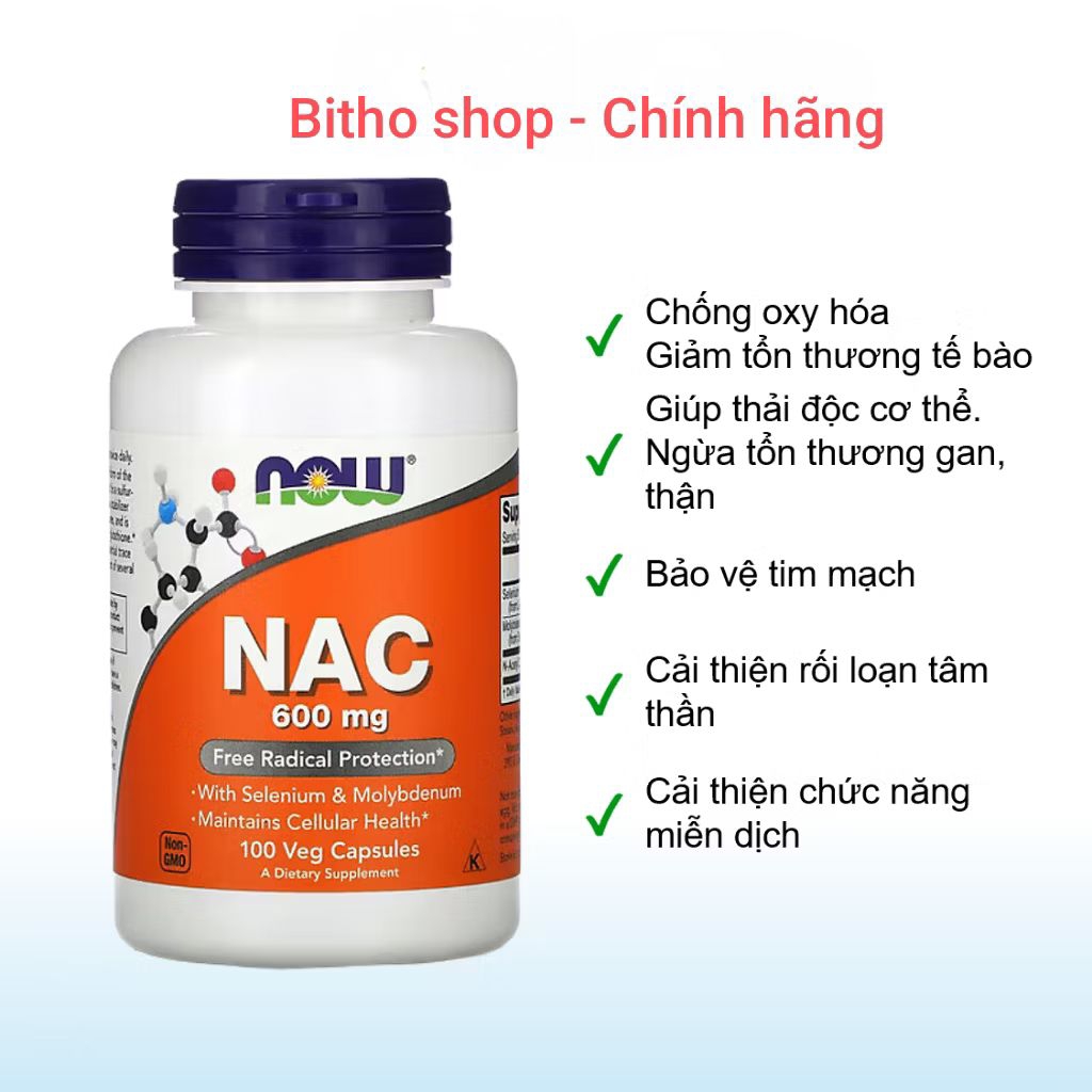 [Date 9/29] Viên Nac 600mg- 1000mg giải độc gan, trắng da