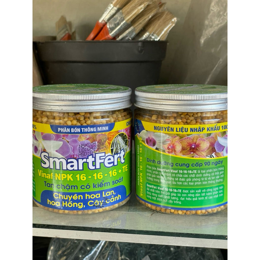 Phân bón SmartFert NPK 16-16-16 +TE, phân tan chậm có kiểm xoát  Vinaf chuyên dùng cho hoa, cây cảnh