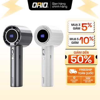 Quạt Mini Cầm Tay ORIO GGS5 Màn Hình Kỹ Thuật Số Tốc Độ Gió Cao Pin Dung Lượng Lớn