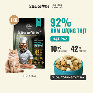 Hạt Cho Mèo Bite Of Wild Gói 1KG Không Độn Ngũ Cốc, Mix Kèm Viên Thịt Sấy, Dùng Cho Mèo Mọi Lứa Tuổi