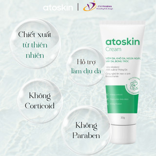 [COMBO TOÀN DIỆN] Kem Bôi Atoskin + Serum Atoskin + Sữa Tắm Atoskin - Giải Pháp Cho Viêm Da Cơ Địa