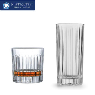  LY THUỶ TINH HOA VĂN SỌC MIỆNG TRƠN DECOR 5412-614A DUNG TÍCH 300ML VÀ 400ML 
