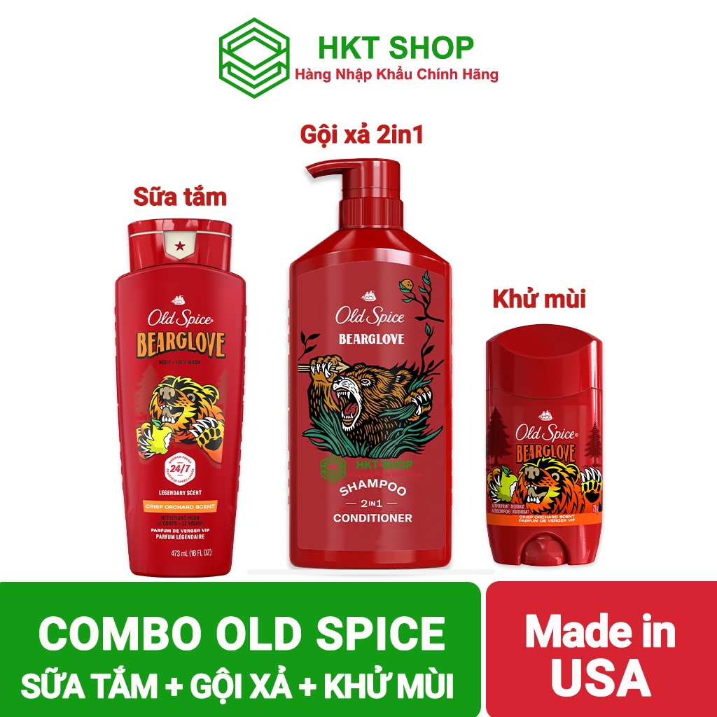 [USA] Combo Old Spice Bearglove_HKT Shop