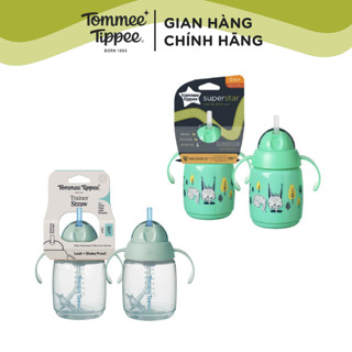 Bình Tập Uống Nước Có Ống Hút Bi Trọng Lực Chống Tràn Tommee Tippee Trainer Straw 240ml, Cho Bé Từ 6 Tháng