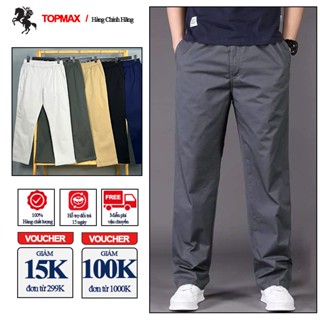 Quần KaKi Cạp Chun Nam TOPMAX có khóa kéo, lưng chun, có dây rút co giãn thoải mái