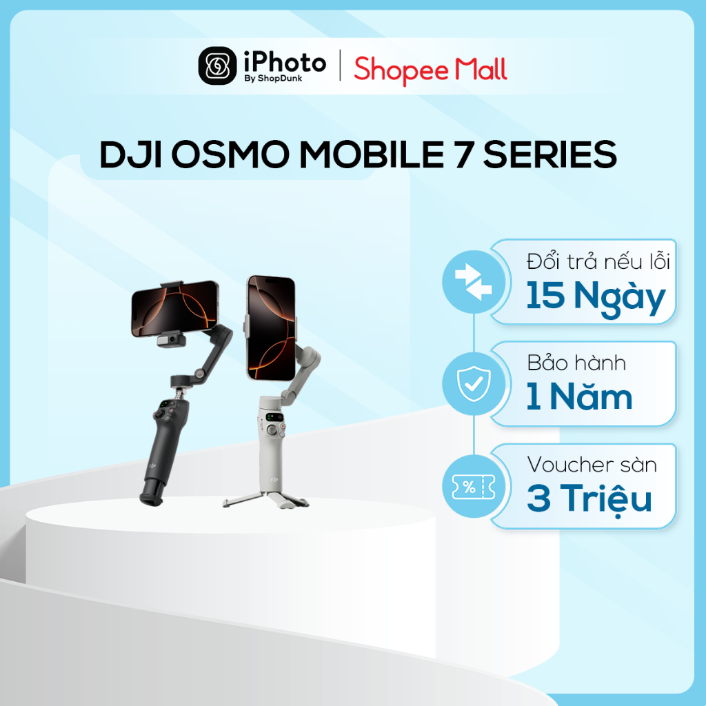 Gimbal Chống Rung Điện Thoại DJI Osmo Mobile 7/ Osmo Mobile 7P Chính Hãng Bảo Hành 1 Năm
