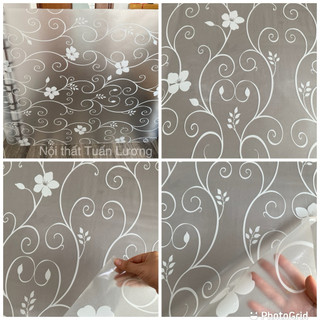 Giấy dán kính hoa trắng [ khổ 90cm x 3m]