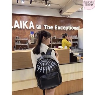 [SẴN HÀNG]Balo TIA SÉT quai to size 43 hàng VN chất da PU chống nước, để được A4, laptop 14inch, atlat địa lý