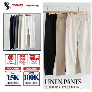 Quần Đũi Dài Chun Nam TOP Max,chất đũi linen sợi tre cao cấp,form suông ống rộng mềm mịn. 
