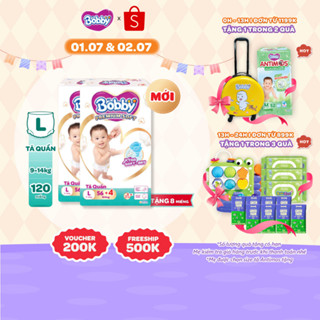 [Tặng 4 miếng] Combo 2 gói tã quần Bobby Premium Soft size M60/L56/XL52/XXL48