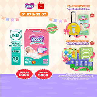 [MỚI][TẶNG MIẾNG] Tã quần mở một bên Bobby dành cho bé sơ sinh size NB70+6/NB-S74/S80/ S-M62