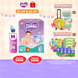 [Tặng miếng ngẫu nhiên] Tã quần Bobby Siêu Khô Thoáng - 100% Thoáng Khí Ultra Jumbo M/L/XL/XXL/XXL
