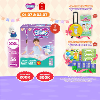 [Tặng miếng ngẫu nhiên] Combo 02 gói tã quần Bobby Siêu Khô Thoáng - 100% Thoáng Khí Ultra Jumbo M/L/XL/XXL/XXL