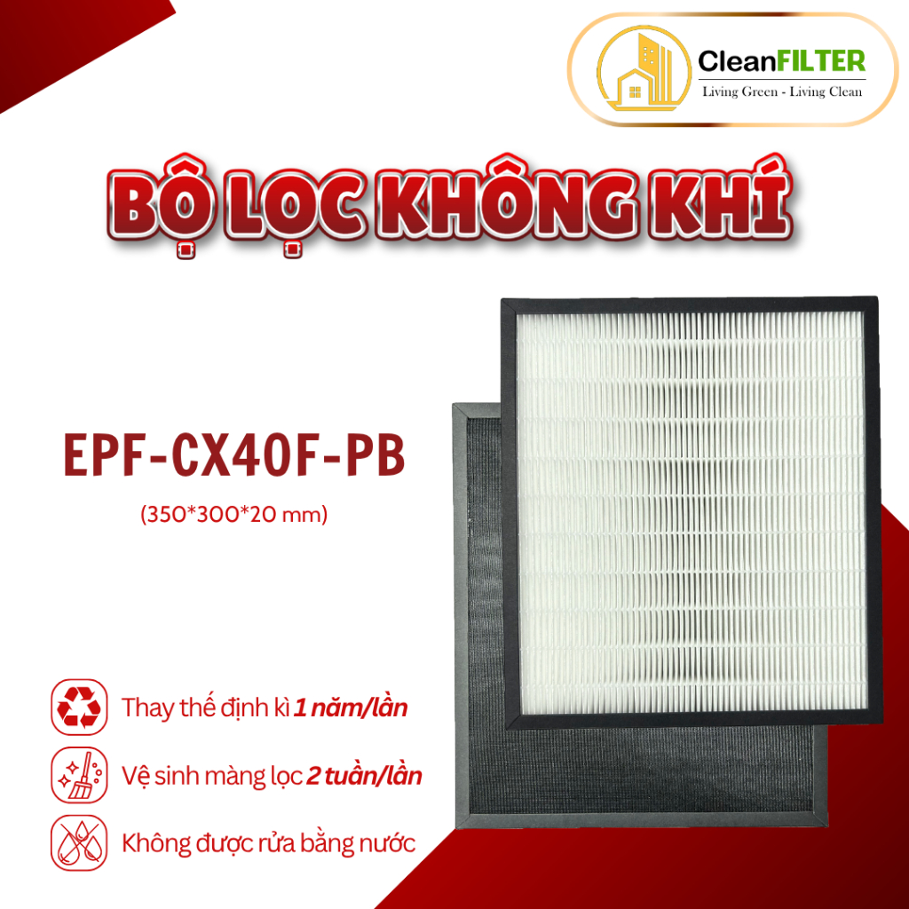 Bộ màng lọc không khí Hitachi: EP-P50J, EP-PZ50J, EP-PZ30J, EP-A3000 EP-DZX40, EP-A5000, EP-CX40,...