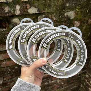  Dây leader câu cá Fluoro Nhật Bản   Dây cước câu cá trục thẻo leader tàng hình carbon 100% 