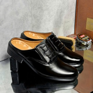 Giày tây nam hở gót phối dây, giày sục nam tăng chiều cao, giày tây nam dự tiệc - Sục Giả Dây