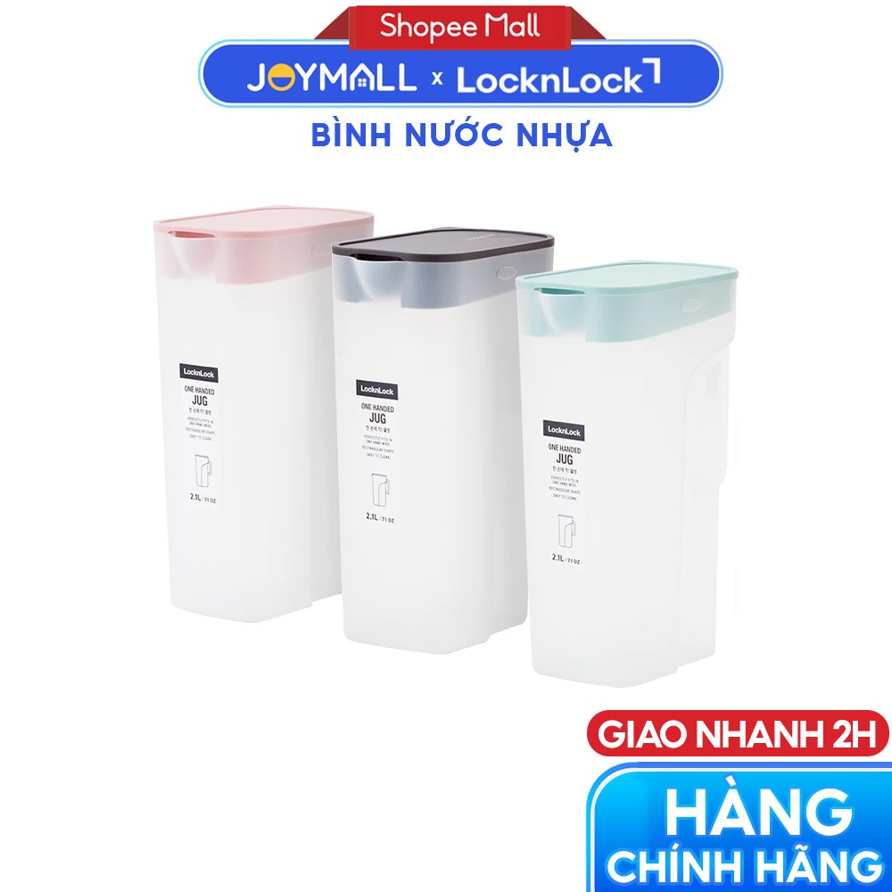Bình Nước Nhựa LocknLock Handle Bottle HAP818 2.1L, Hàng chính hãng, có nắp, tay cầm - JoyMall