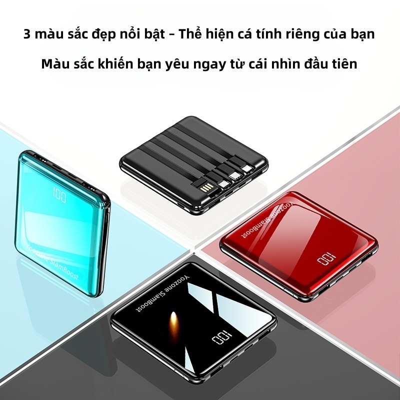 Sạc Dự Phòng 20000mAh SiamBoost,tích hợp 4 dây sạc nhanh,tương thích nhiều thiết bị,pin mini tiện lợi | BigBuy360 - bigbuy360.vn