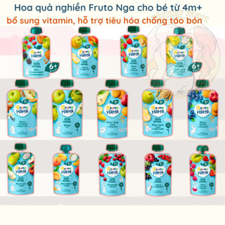  Hoa Quả Nghiền Ăn Dặm Nga Fruto Cho Bé 4M+ – Trái Cây Xay Nhuyễn Bổ Sung Vitamin Dễ Tiêu Hóa 