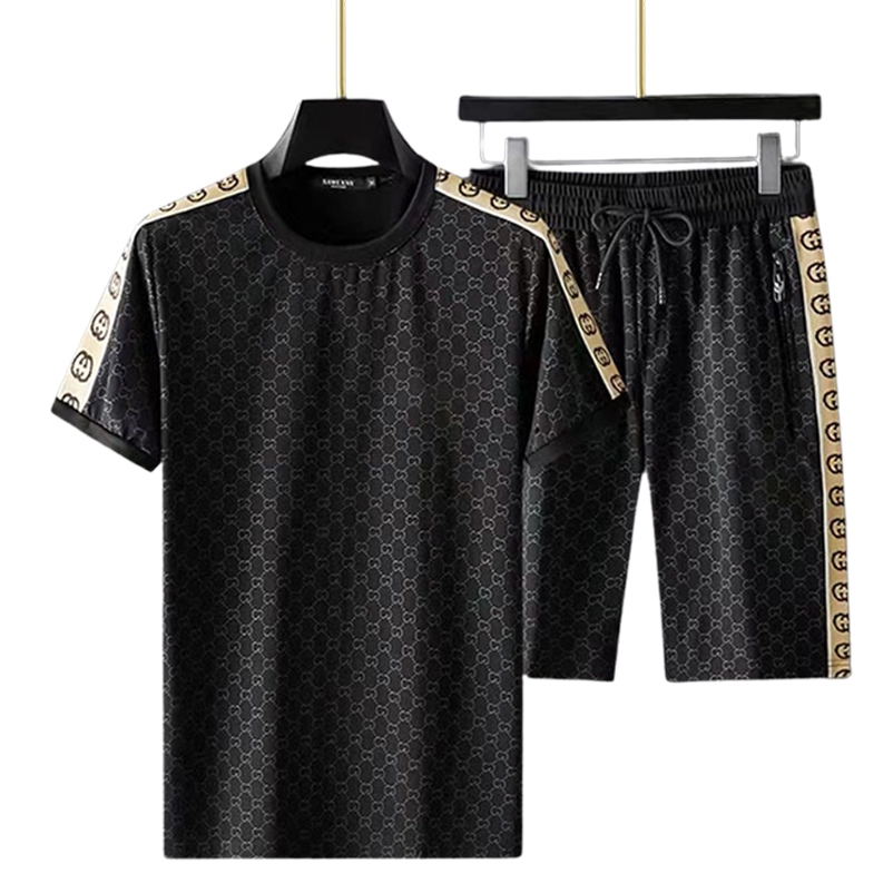 Đồ bộ nam thể thao cộc tay cổ tròn mặc mùa hè, mẫu mới nhất, vải co giãn thoảng mát - OC01