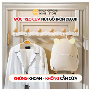  Móc treo cửa Dola Home móc cửa thông minh kim loại sơn cao cấp để túi xách quần áo tai nghe không cần khoan tường 