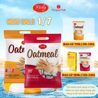 [Sẵn Kho Giao Nhanh] Bánh Yến mạch Richy túi 220g 250g Mini Bite (Sữa/Phô Mai)