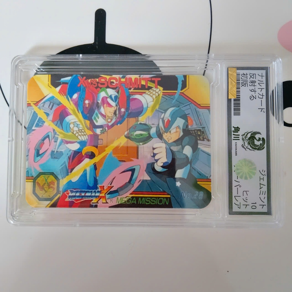 Tranh khung No 28 vs Schmidt Mega Man Ⅹ Rock man X Card CAPCOM Game 1995 BANDAI Game Gem Mint 2 PSA