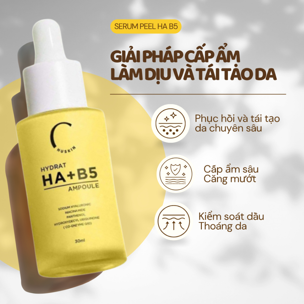 Serum phục hồi da sau Peel HA B5 Vàng – Cấp ẩm, làm dịu, giảm đỏ, tái tạo da nhanh chóng - MP0111
