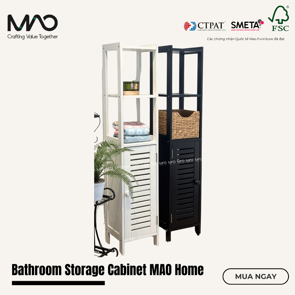 Kệ Để Đồ Phòng Tắm Bathroom Storage Cabinet MAO Home