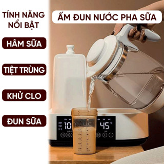 Máy hâm sữa, tiệt trùng bình sữa, pha sữa và đun nước đa năng cho mẹ và bé, tiện lợi an toàn