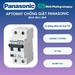  Aptomat chống giật Panasonic  CB chống giật  2P 16A 20A ,32A,40A,50A.63A panasonic 