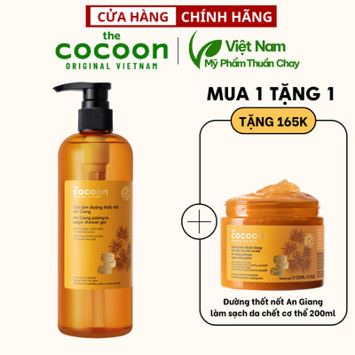Gel tắm đường thốt nốt An Giang Cocoon 500ml Vegan mỹ phẩm thuần chay
