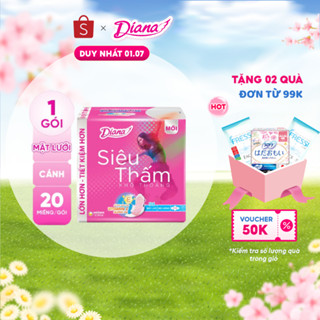 Băng vệ sinh Diana siêu thấm siêu mỏng cánh 20 miếng/gói