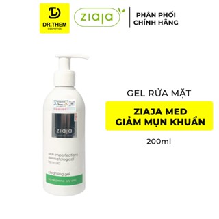 Sữa Rửa Mặt Giảm Mụn Ngừa Khuẩn - Ziaja Med Anti Imperfections Formula Cleansing Gel 200ml- Dr Thêm