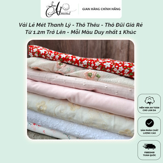 Thanh lý Vải Thô - Thô Thêu khúc hàng lẻ mét - Khúc từ 1.2m - Mỗi Màu Duy Nhất 1 Khúc