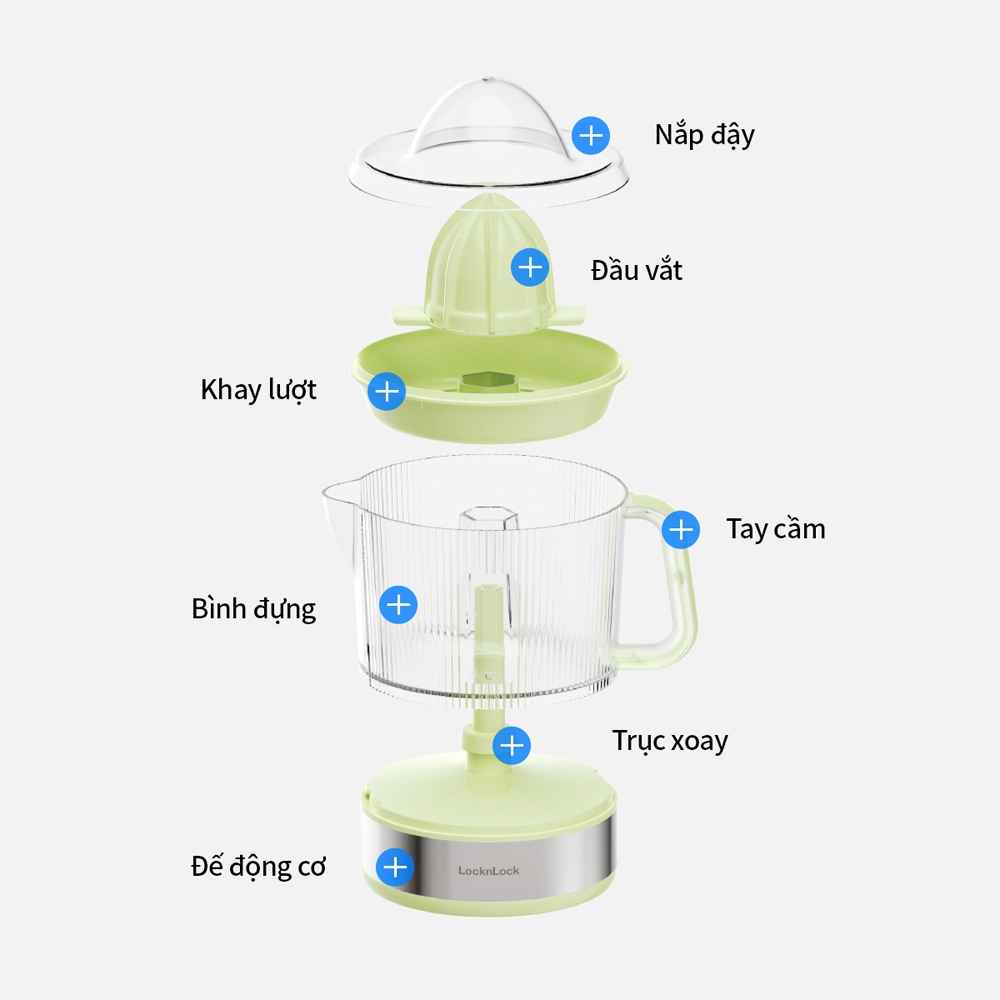 Máy vắt cam màu trắng Lock&Lock Citrus Juicer EJJ231 (2 màu) / EJJ244 (3 màu) dung tích 700ml | BigBuy360 - bigbuy360.vn