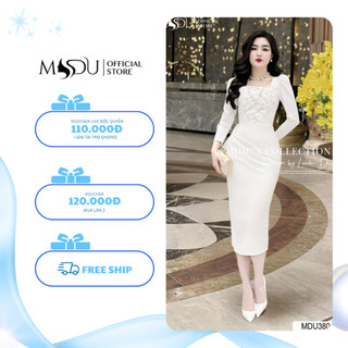 Váy Ôm Body MDU3801 Chất Liệu Mango Hàn Phối Ren Cao Cấp Từ MDU