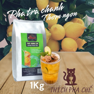  trà xanh lài VINSAF 1kg nguyên liệu pha chế các loại trà chanh trà trái cây 