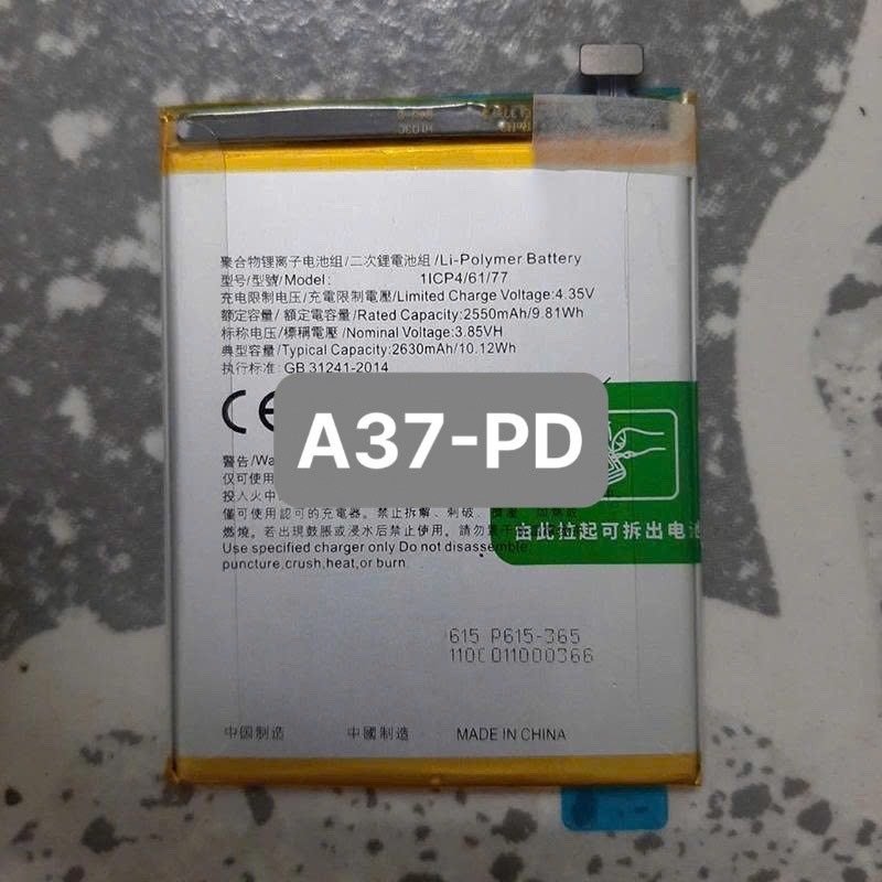 Pin thay thế op A37
