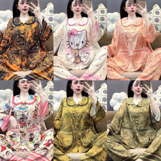 FROM ÁO NGẮN  Dứoi 1m62 [Hoả tốc HCM] Đồ bộ nữ mặc nhà, cánh dơi tay lỡ tay ngắn quần dài , chất lụa latin