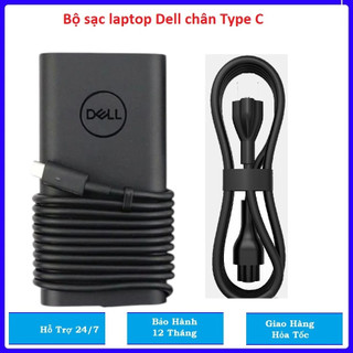 Sạc Laptop Dell Type C Zin 130W - 90W - 65W Tặng Kèm dây Nguồn Bảo hành 24 Tháng