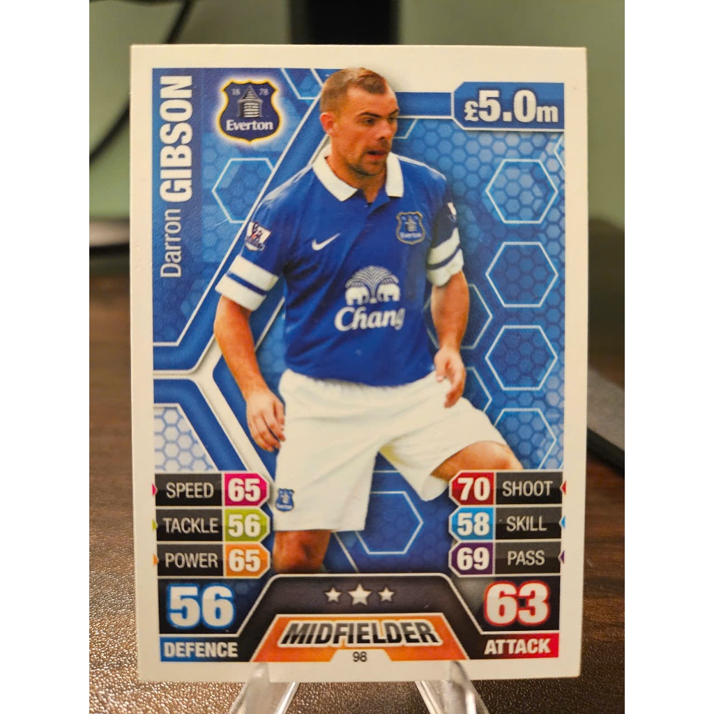 Thẻ Darron Gibson Topps Match Attax 2013/2014 (Everton) (13/14)