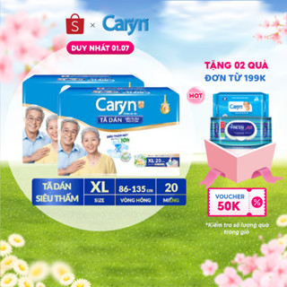 [V] Bộ 2 Tã/Bỉm dán người lớn siêu thấm Caryn dành cho người hạn chế khả năng đi lại size S/M/L/XL