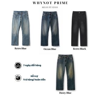 Quần Jean Nam Ống Suông Đứng Wash Retro Vintage WN PRIME, Quần Bò Nam Nữ Form Suông Rộng Có BigSize