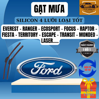 Gạt Mưa Ô Tô FORD: EVEREST, RANGER, RAPTOR, TERRITORY, FIESTA, ECOSPORT, TRANSIT Silicon 4 Lưỡi. F4L