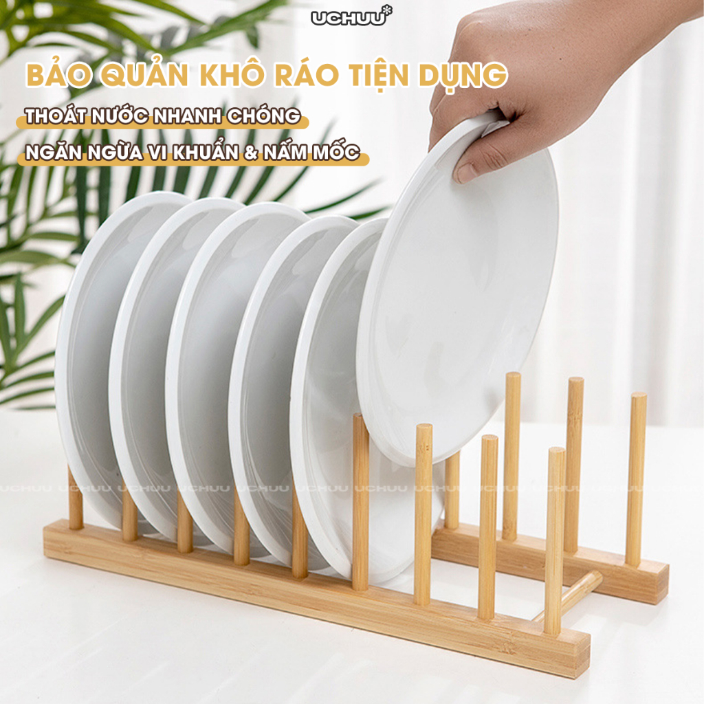 SUNNY BIERE Giá Úp Bát Đĩa Gỗ Tre Kệ Đựng Ly Cốc Đa Năng Giá Trưng Bày Trang Trí Bếp Có Thể Tháo Rời | BigBuy360 - bigbuy360.vn