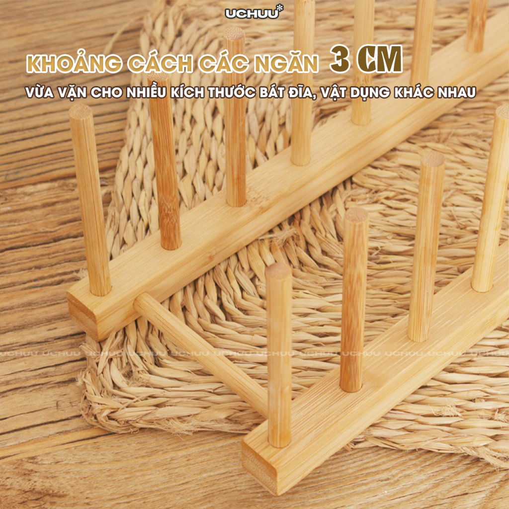SUNNY BIERE Giá Úp Bát Đĩa Gỗ Tre Kệ Đựng Ly Cốc Đa Năng Giá Trưng Bày Trang Trí Bếp Có Thể Tháo Rời | BigBuy360 - bigbuy360.vn