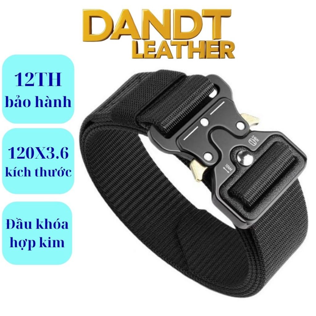 Dây lưng nam vải dù canvas cao cấp, Đầu khóa bấm