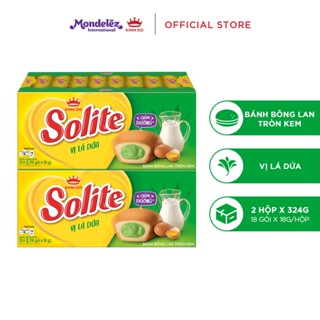 Hộp Bánh Bông Lan Tròn Kem Solite, Combo 2 Hộp X 324G/360G